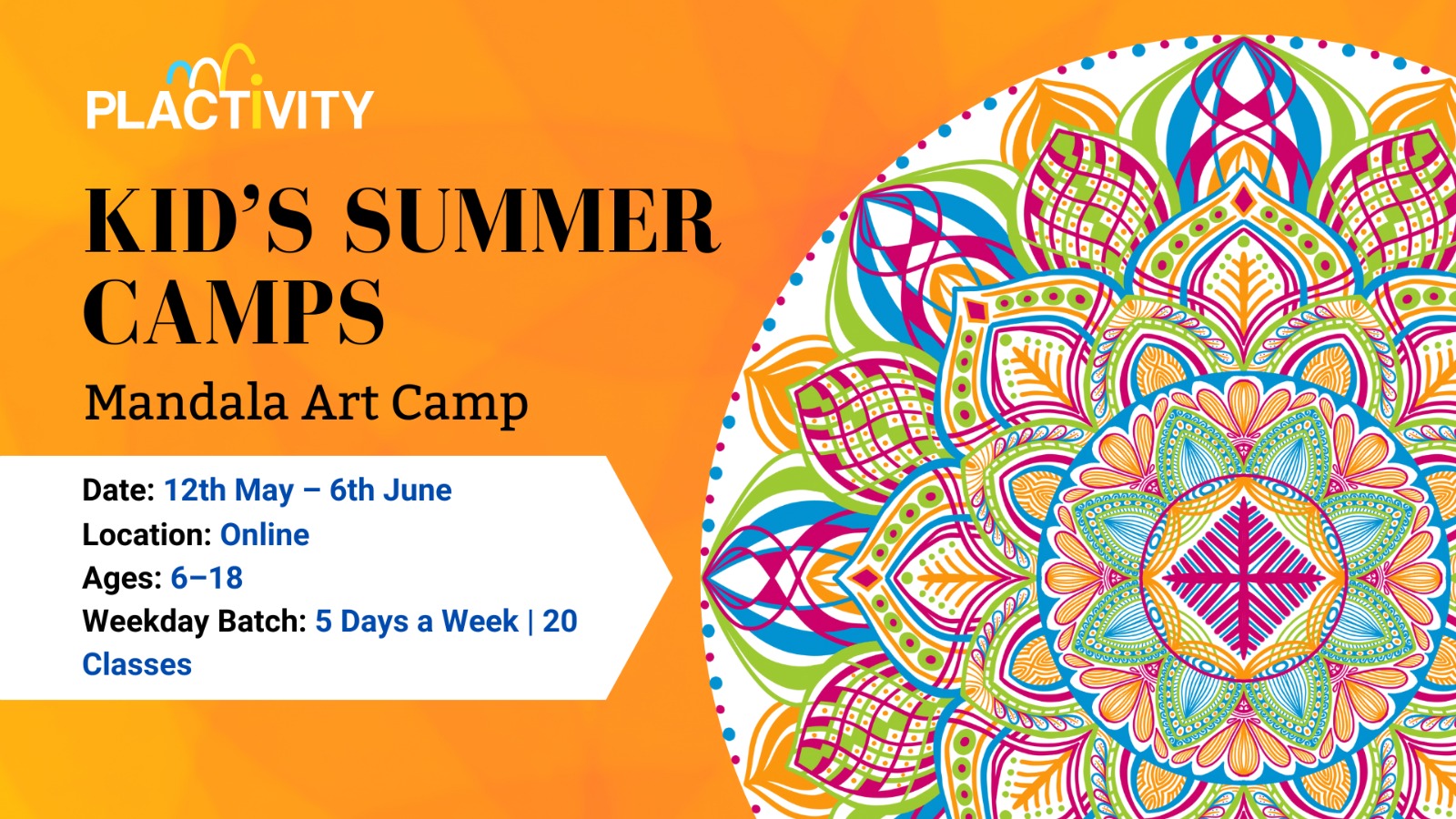 Mandala Art Summer camp for kids