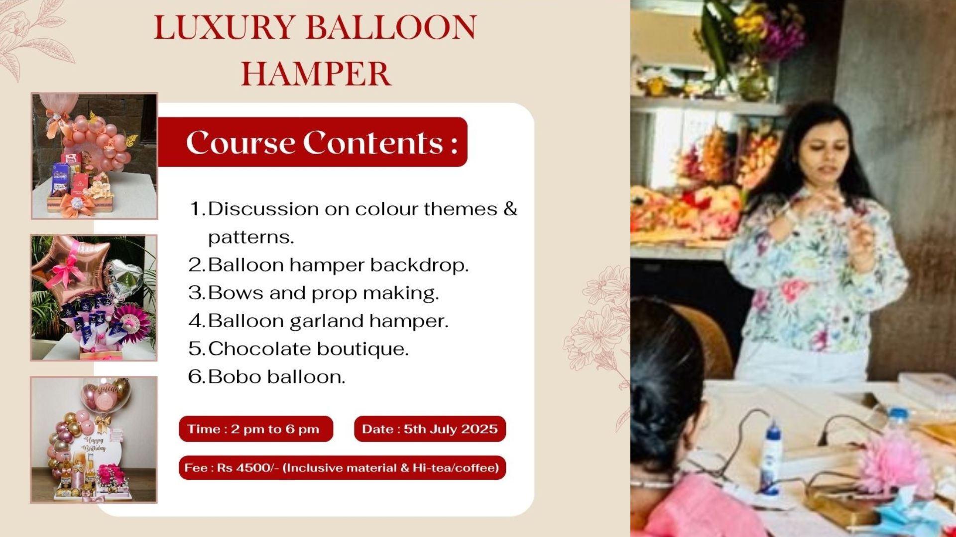 Luxury Balloon Hamper Workshop