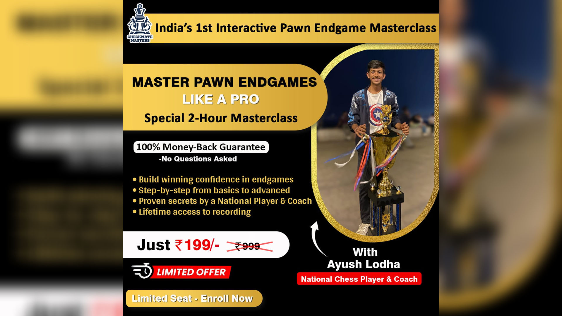 India’s 1st Interactive Pawn Endgame Masterclass